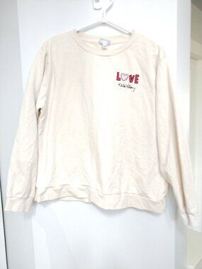 Keith Haring XL scoop neck LOVE sweatshirt